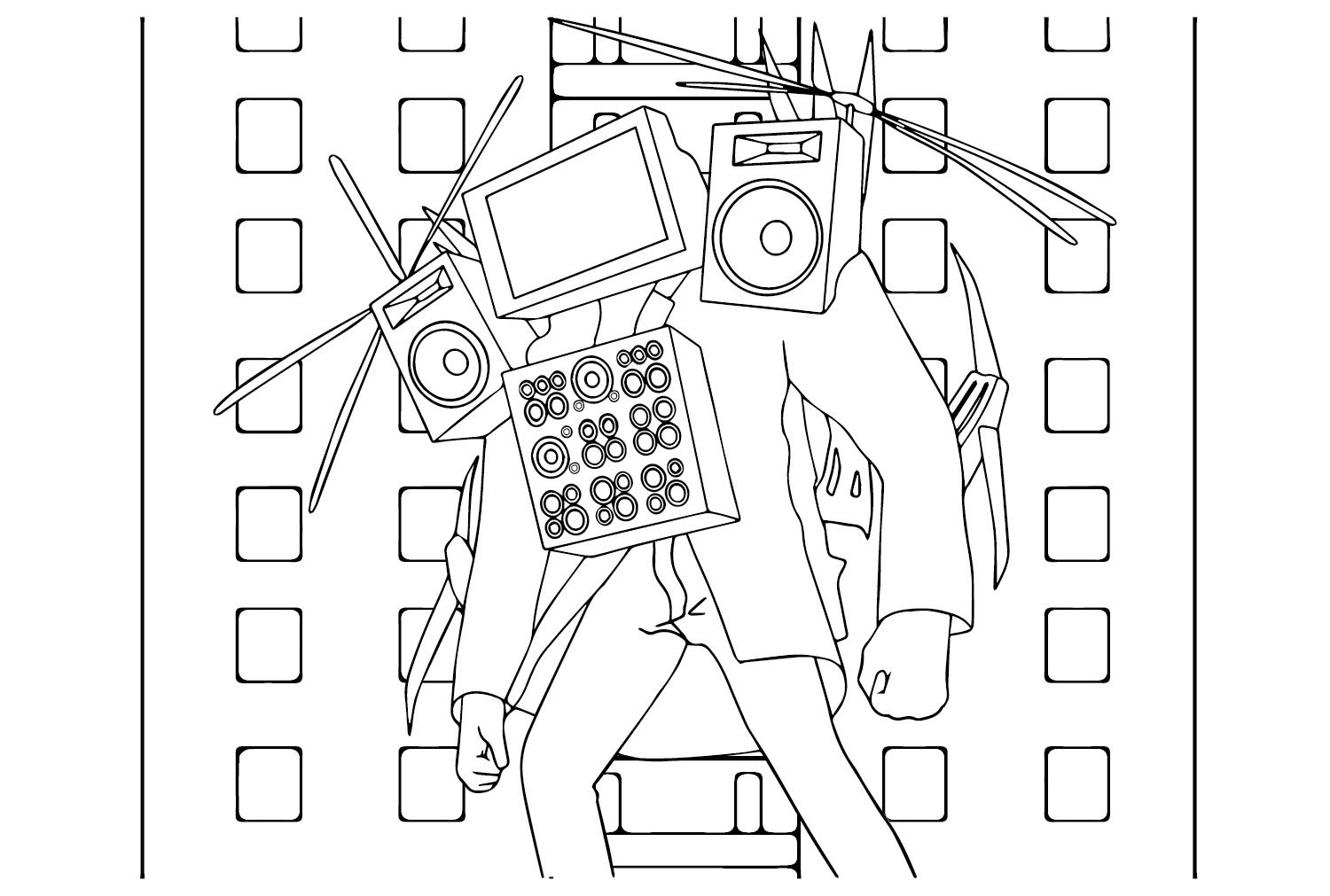 Skibidi toilet coloring pages
