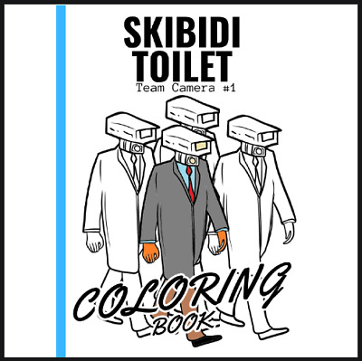 Skibidi toilet drawing and loring book