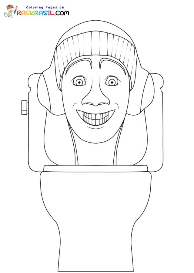 Skibidi toilet coloring pages printable for free download