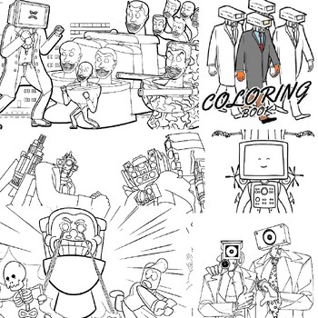 Skibidi toilet coloring pages printable tv shows and movies coloring pages