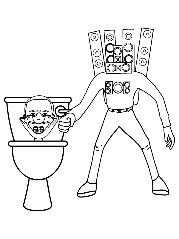 Skibidi toilet malvorlagen