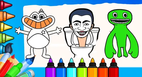 Download skibidi coloring page toilete android on pc