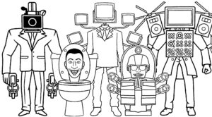 Skibidi toilet coloring pages â having fun with children