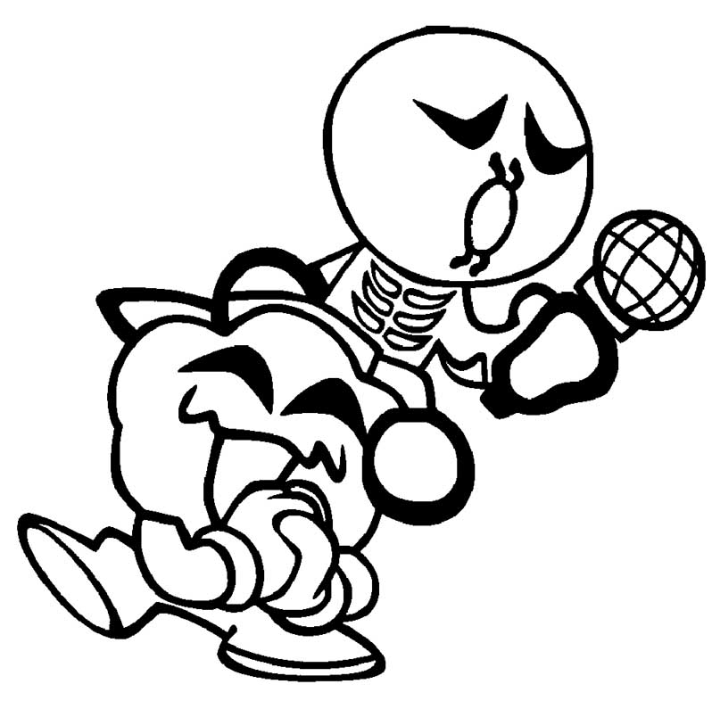 Friday night funkin skid pump coloring pages â having fun with children