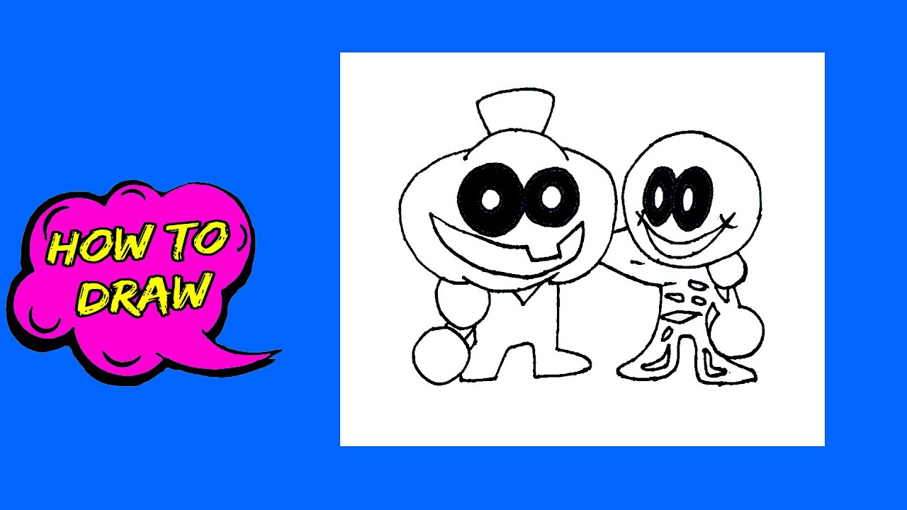 Skid and pump how to draw friday night funkin