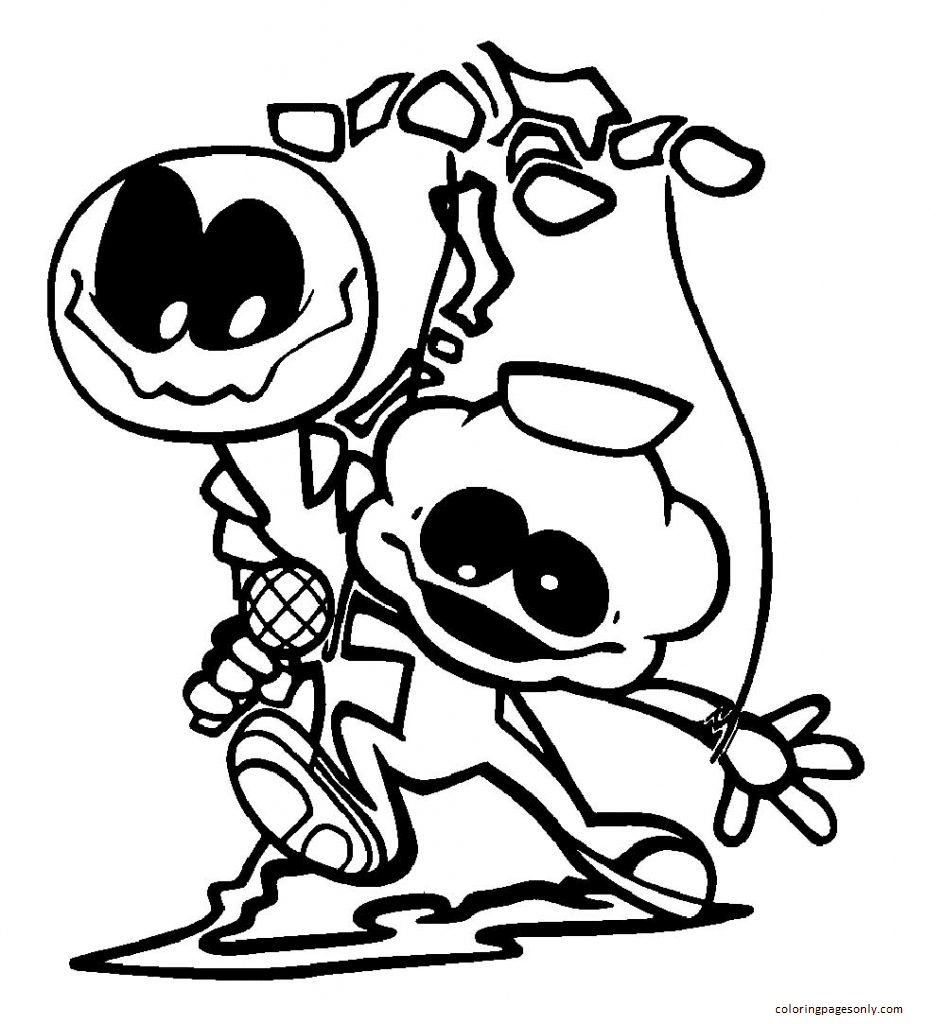 Friday night funkin coloring pages printable for free download