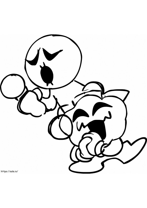 Skid and pump friday night funkin coloring page