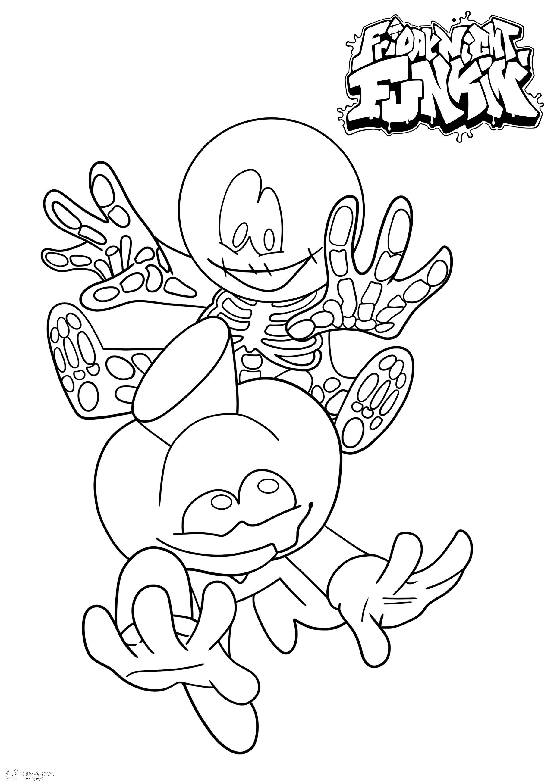 Friday night funkin coloring pages
