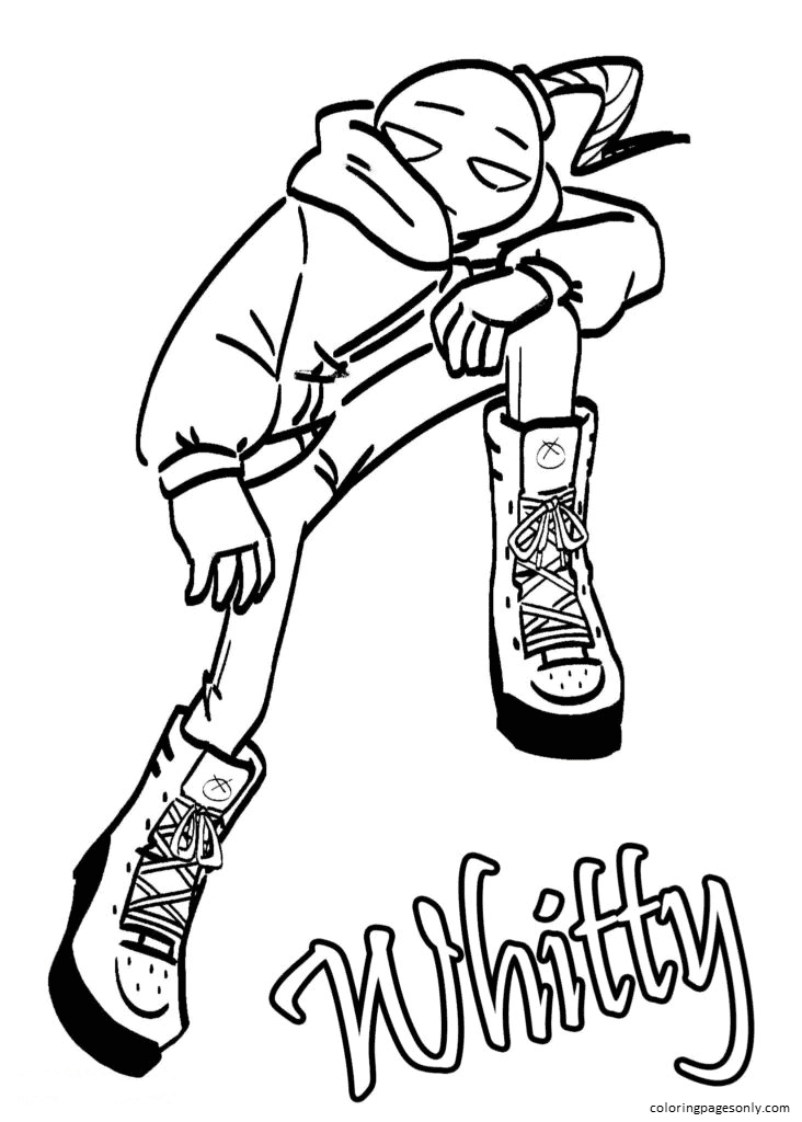 Fnf skid pump coloring page