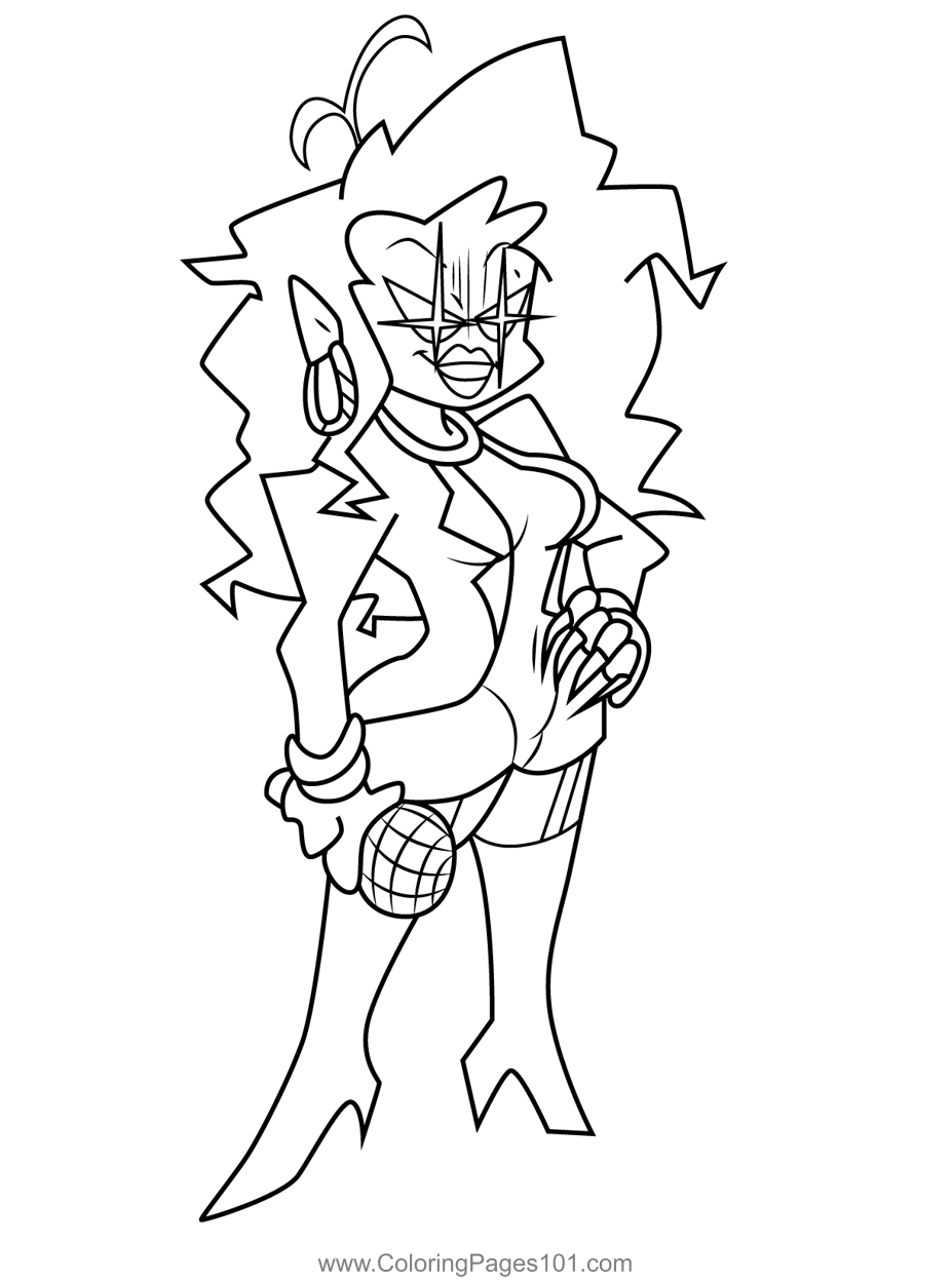 Mommy mearest friday night funkin coloring page for kids