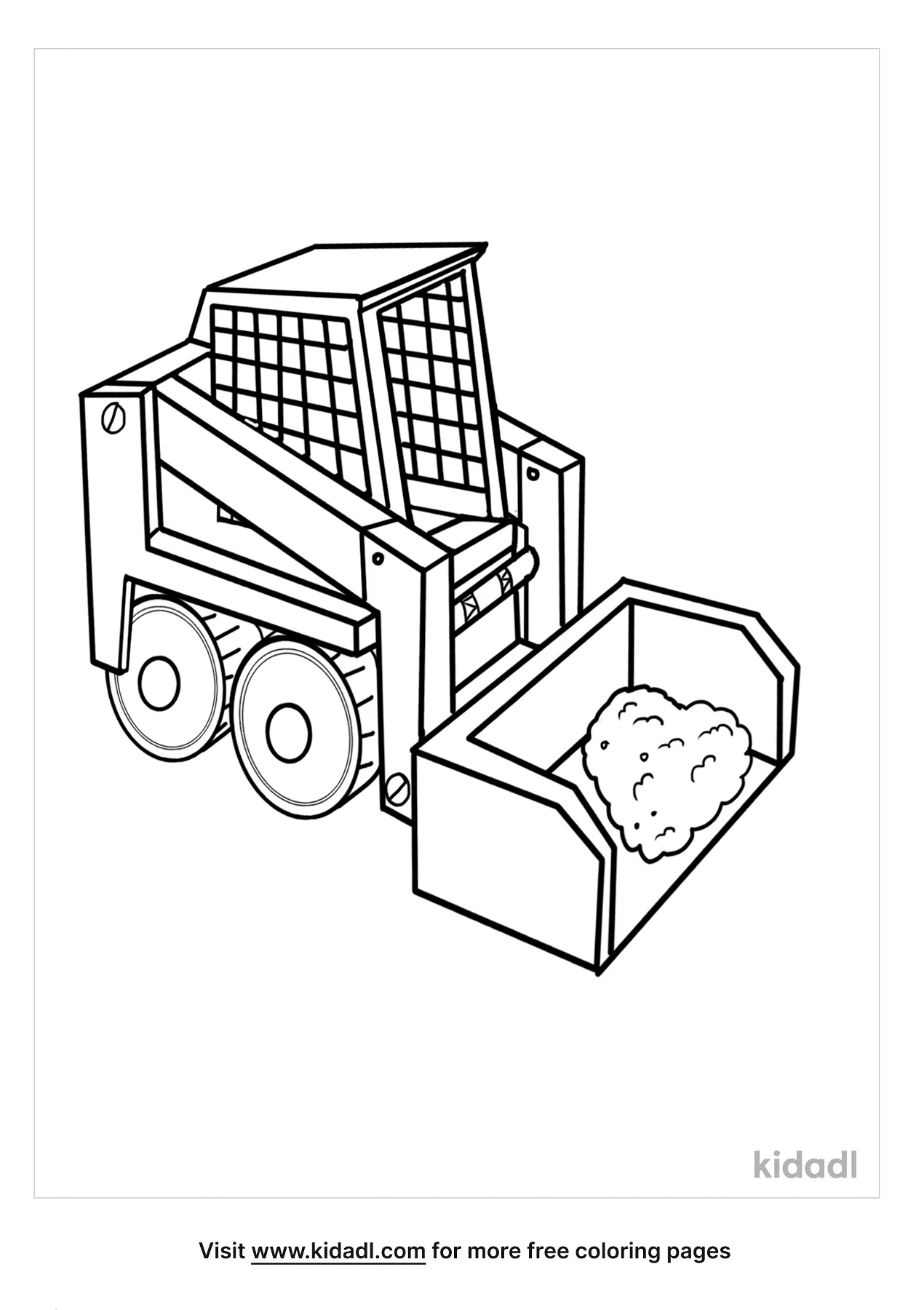 Free skid steer coloring page coloring page printables