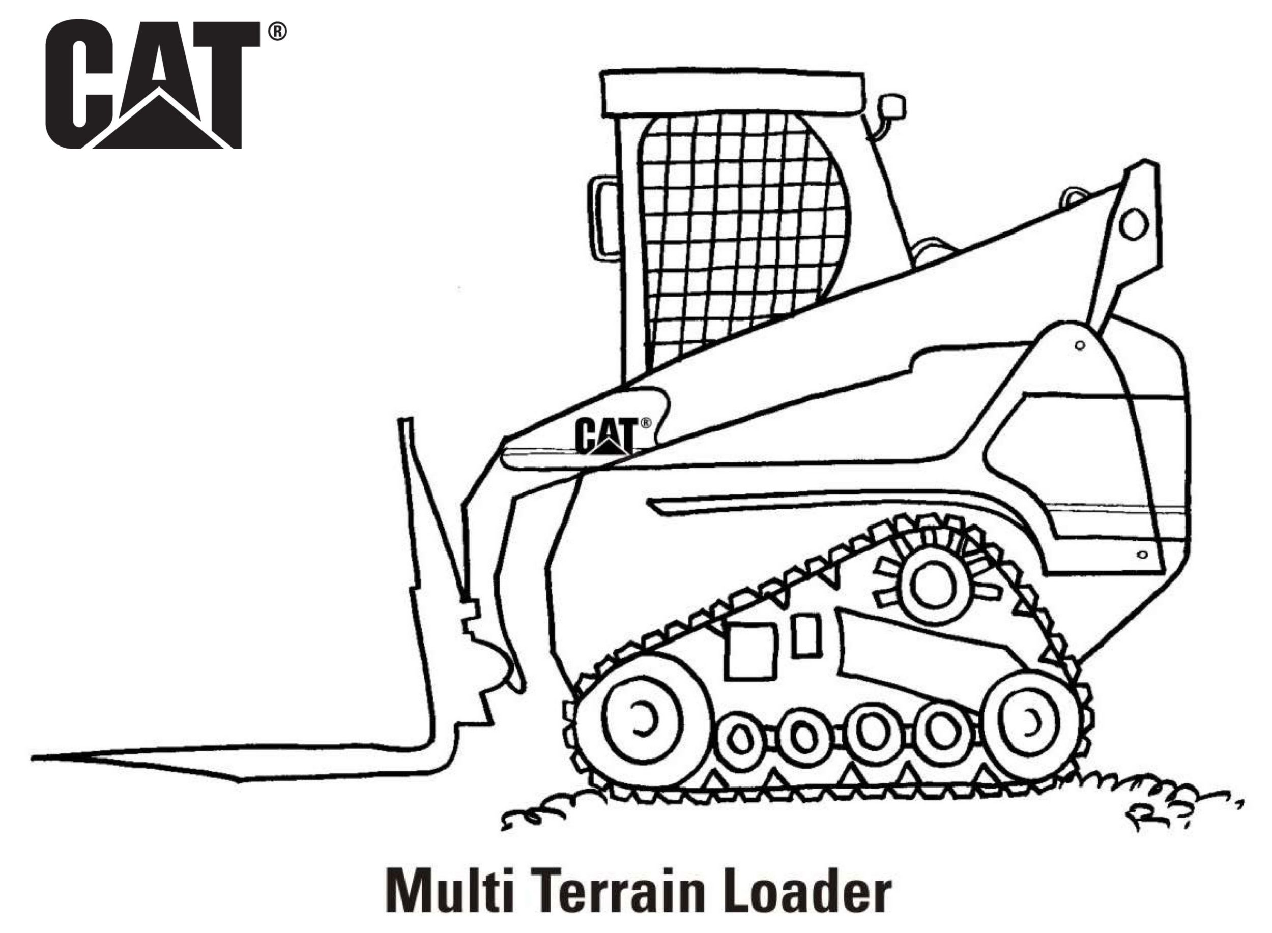 Equipment coloring pages erpillar