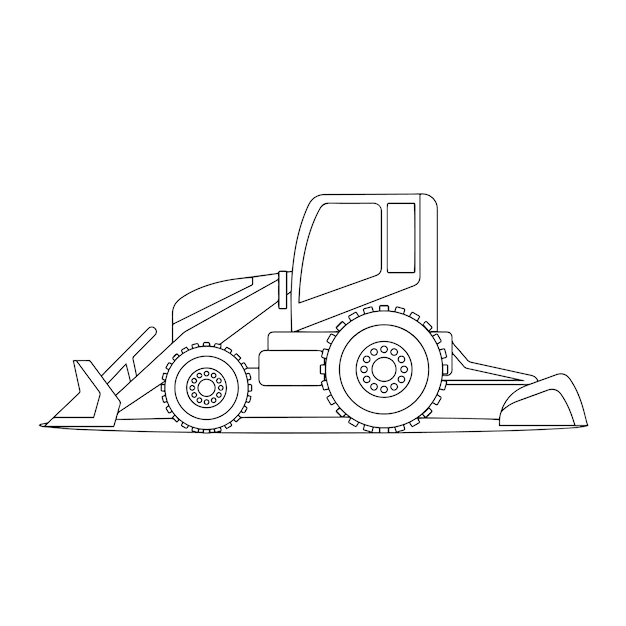 Premium vector construction vehicles and heavy machinery coloring pages for kids