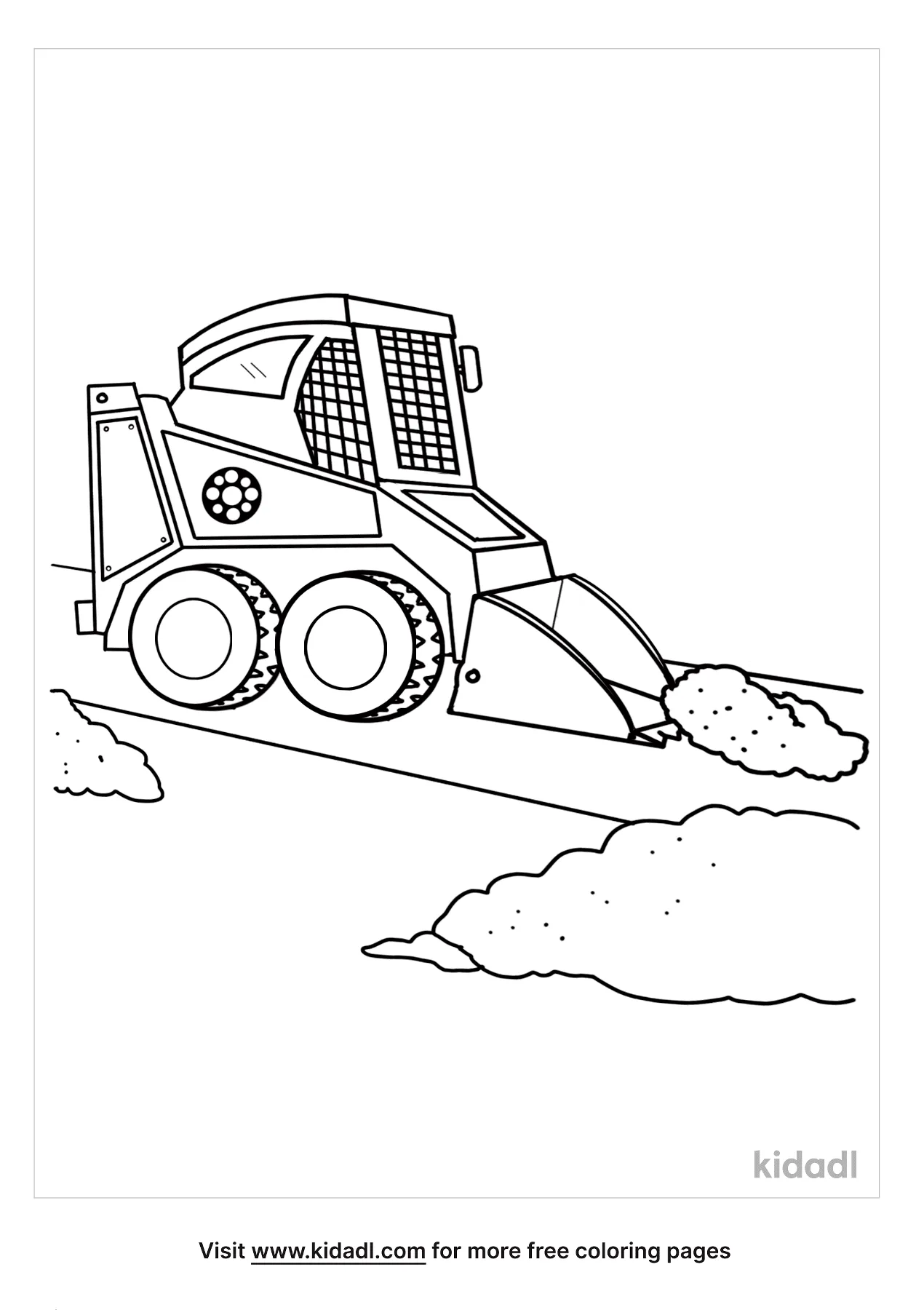 Free skid steer coloring page coloring page printables
