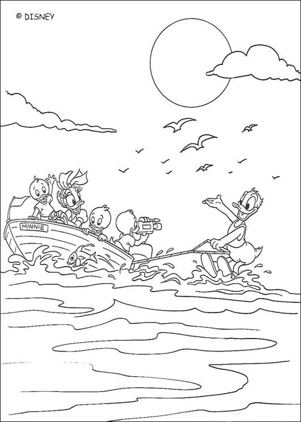 Donald duck is doing water