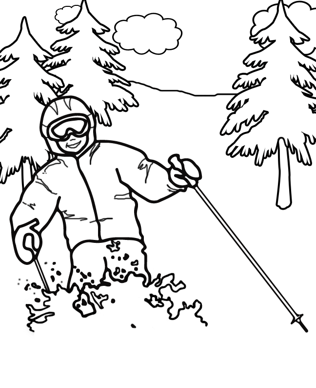 Alpine skiing winter olympics coloring pages coloring pages winter coloring pages olympic colors