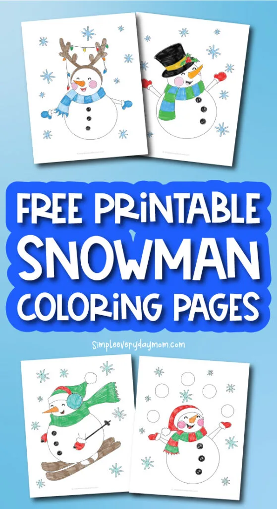 Free printable snowman coloring pages