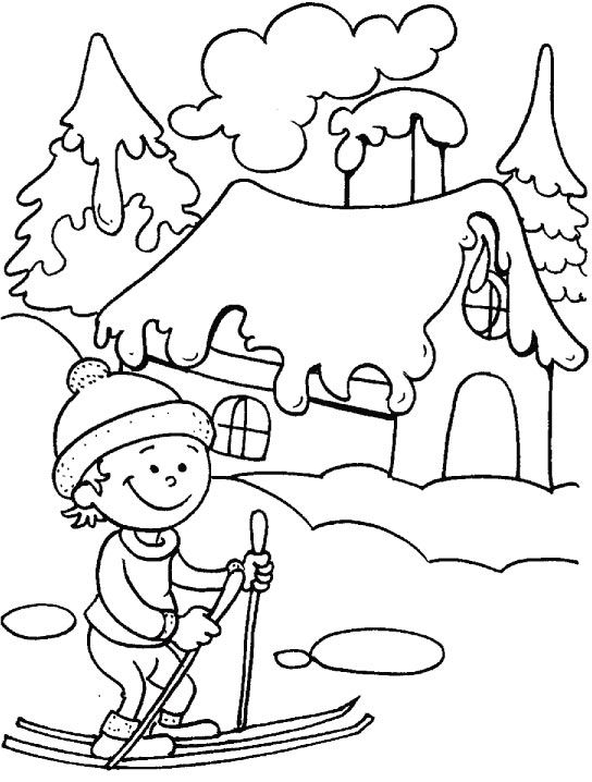 Winter is the time to take a ski ride coloring page christmas coloring pages coloring pages winter cool coloring pages