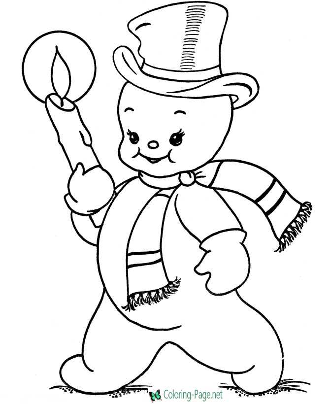 Snowman coloring pages