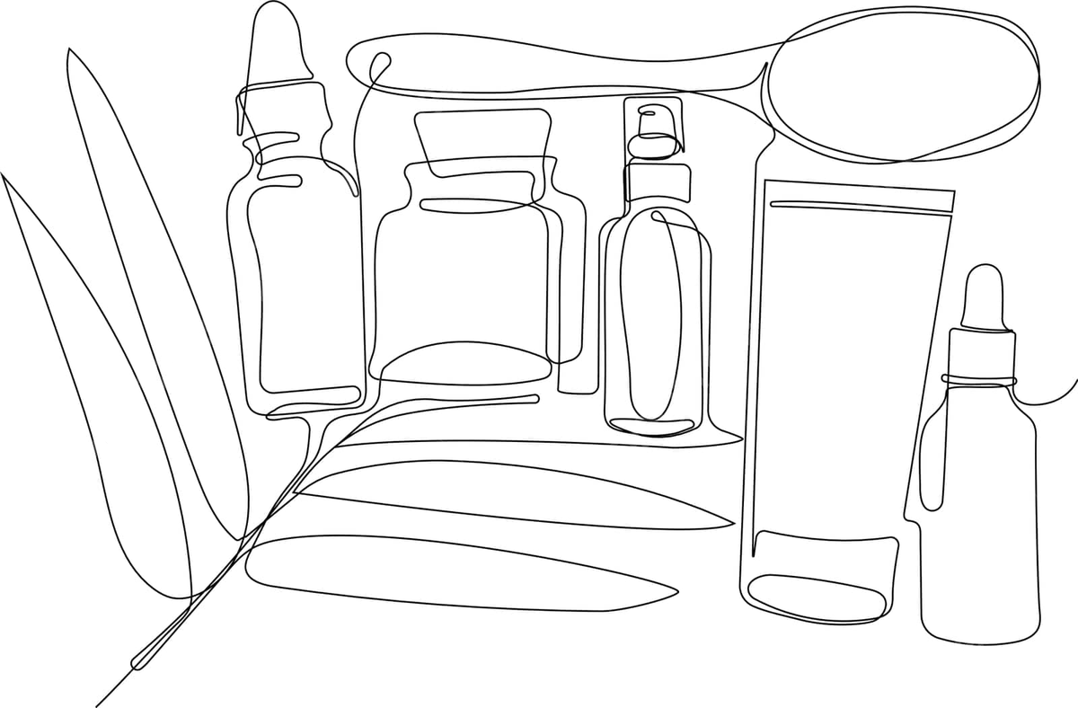 Natural herbal skin care products for organic body scrubbing and skin care vector health continuous blue png and vector with transparent background for free download
