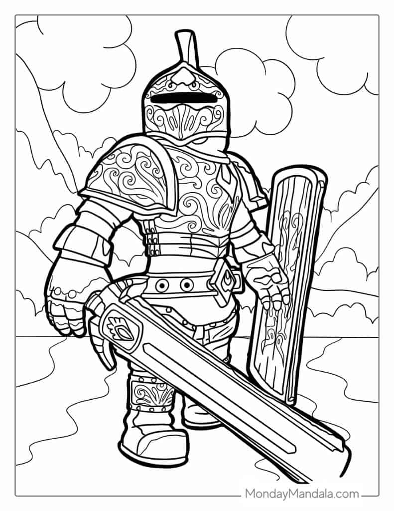 Roblox coloring pages free pdf printables