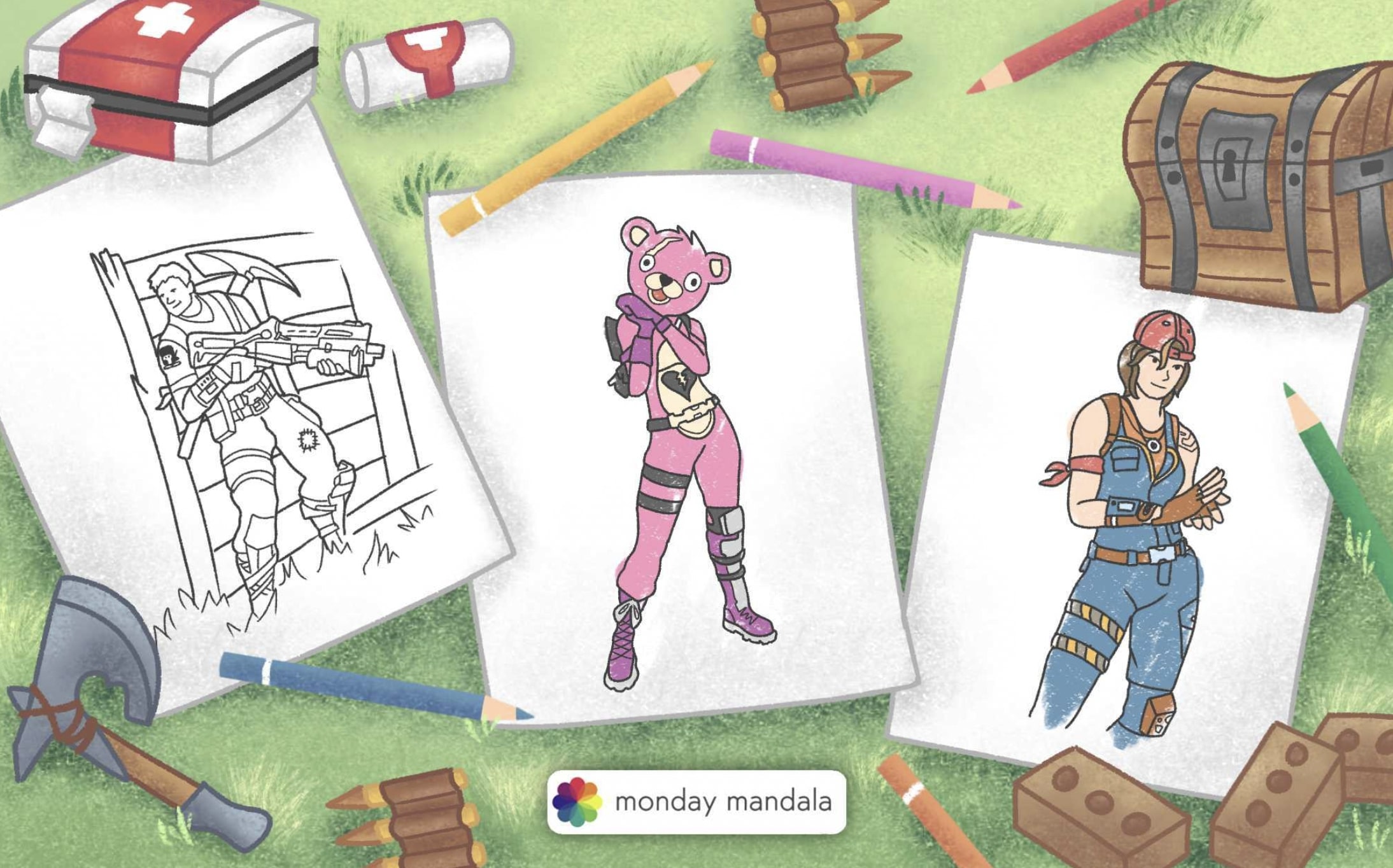 Fortnite coloring pages free pdf printables