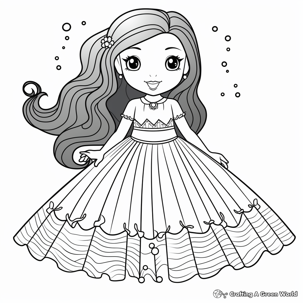 Skirt coloring pages