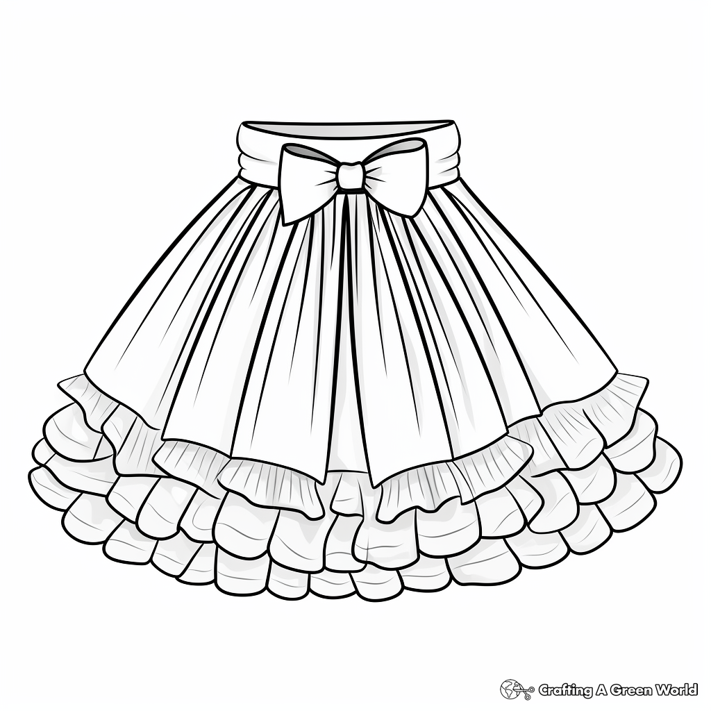 Skirt coloring pages