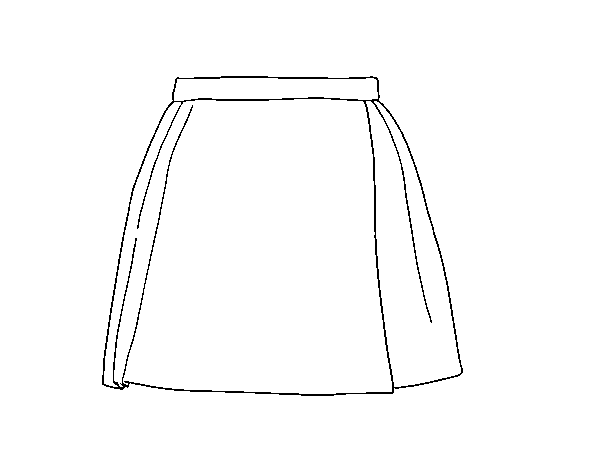 A skirt coloring page