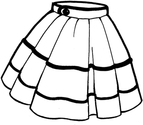 Skirt coloring page free printable coloring pages