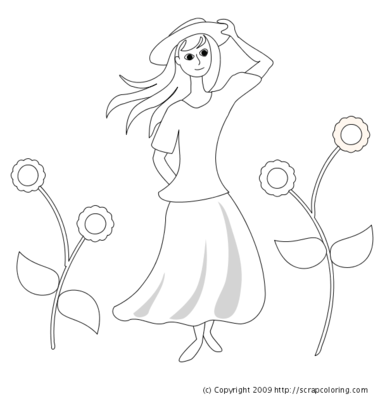 Skirt coloring page