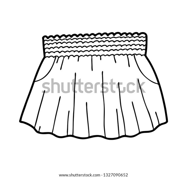 Coloring book children skirt stock vector royalty free
