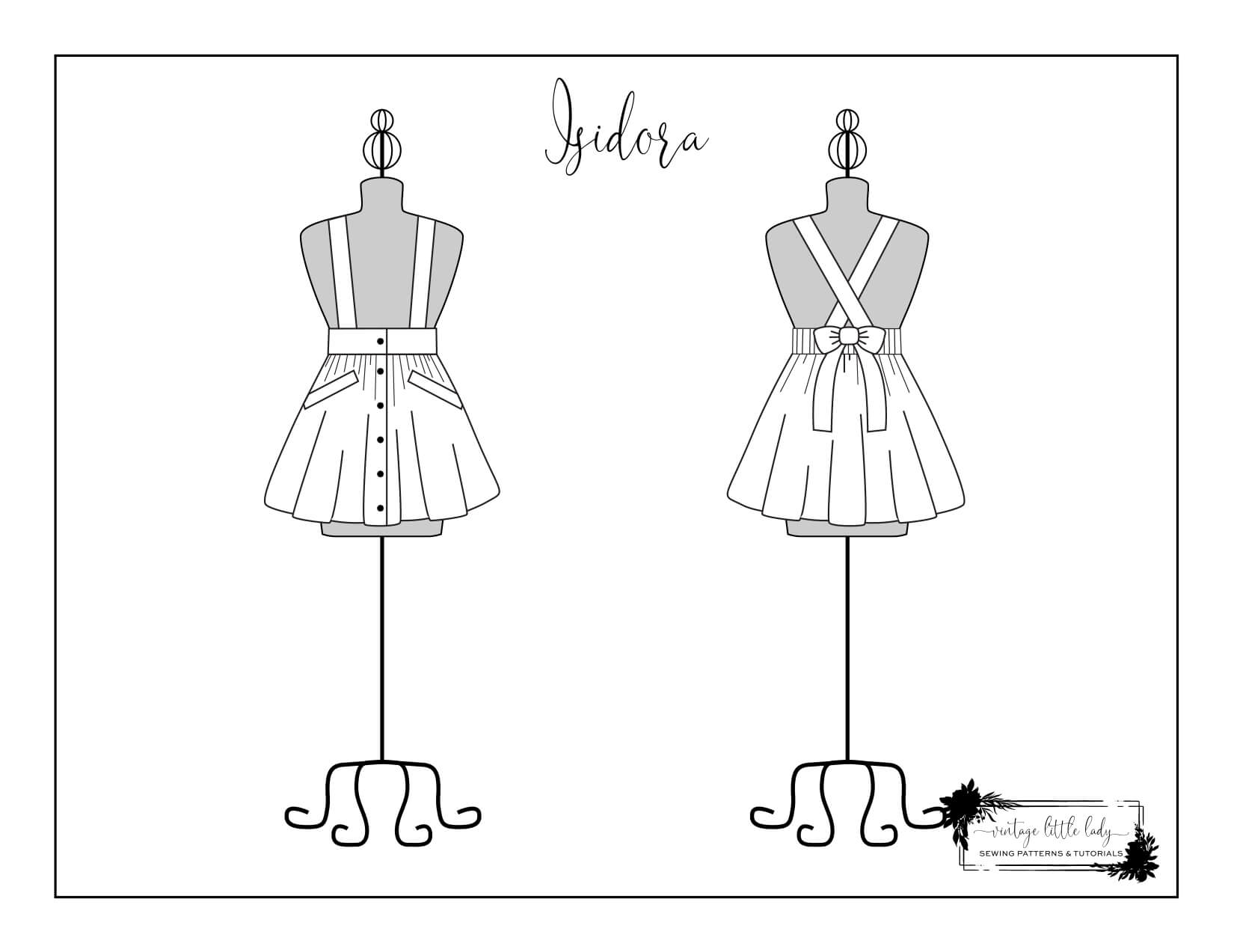 Free isidora suspender skirt coloring page vintage little lady