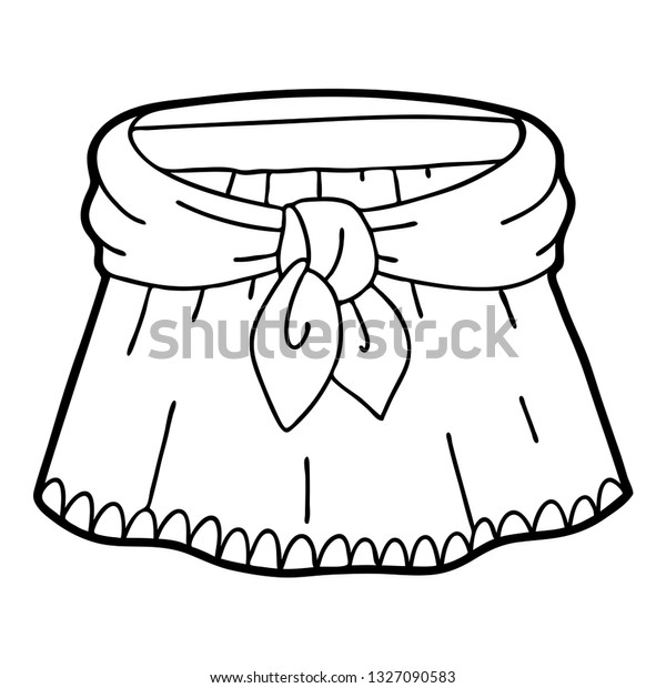 Coloring book children skirt stock vector royalty free