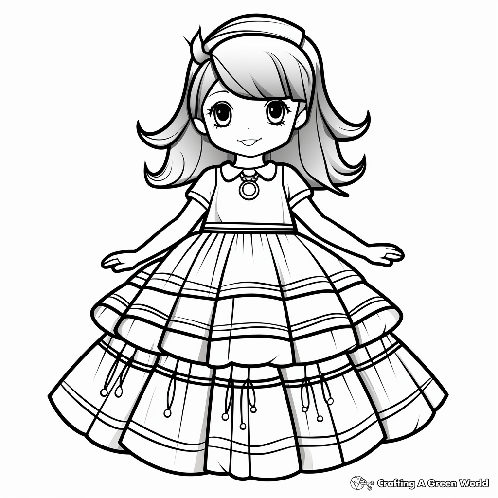 Skirt coloring pages