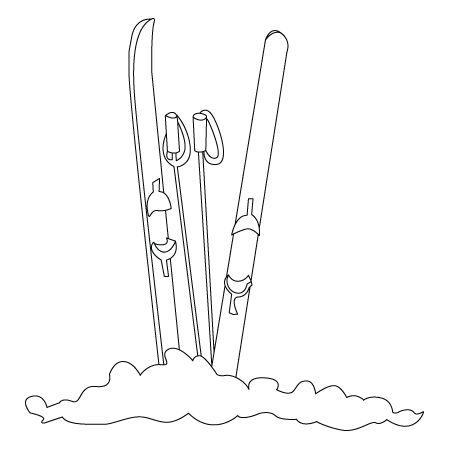 Coloriage de ski dessins ã colorier dessin ski coloriage coloriage tchoupi