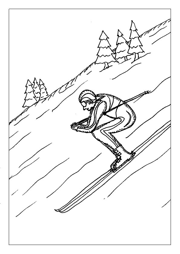 Ski coloring pages free printable coloring sheets for kids