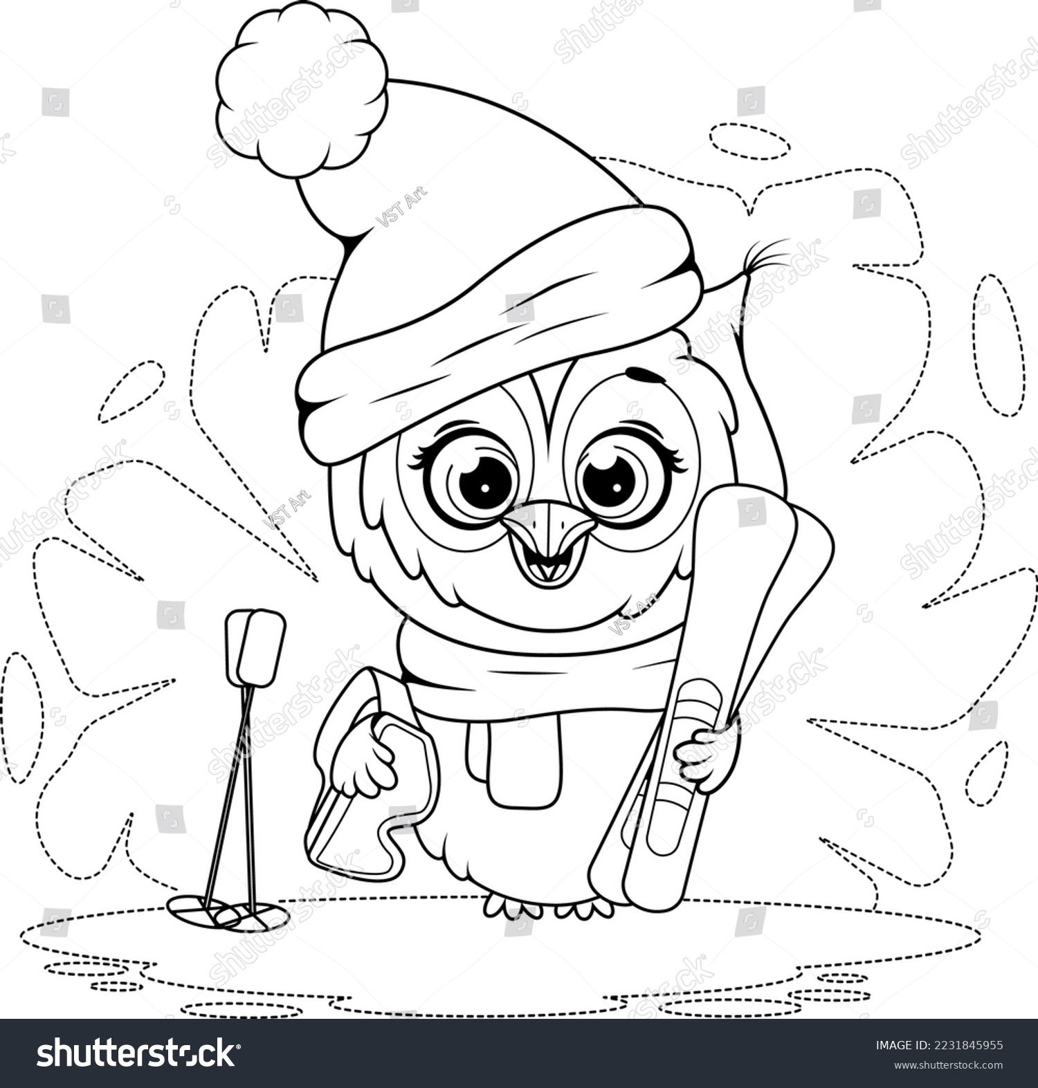 Hundred coloring page ski royalty