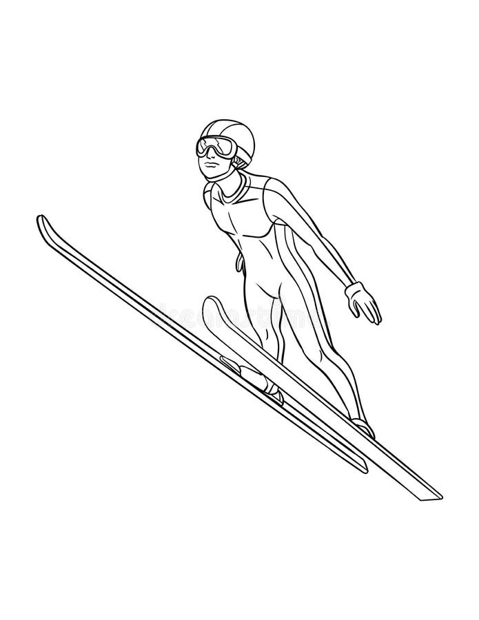 Ski coloring stock illustrations â ski coloring stock illustrations vectors clipart