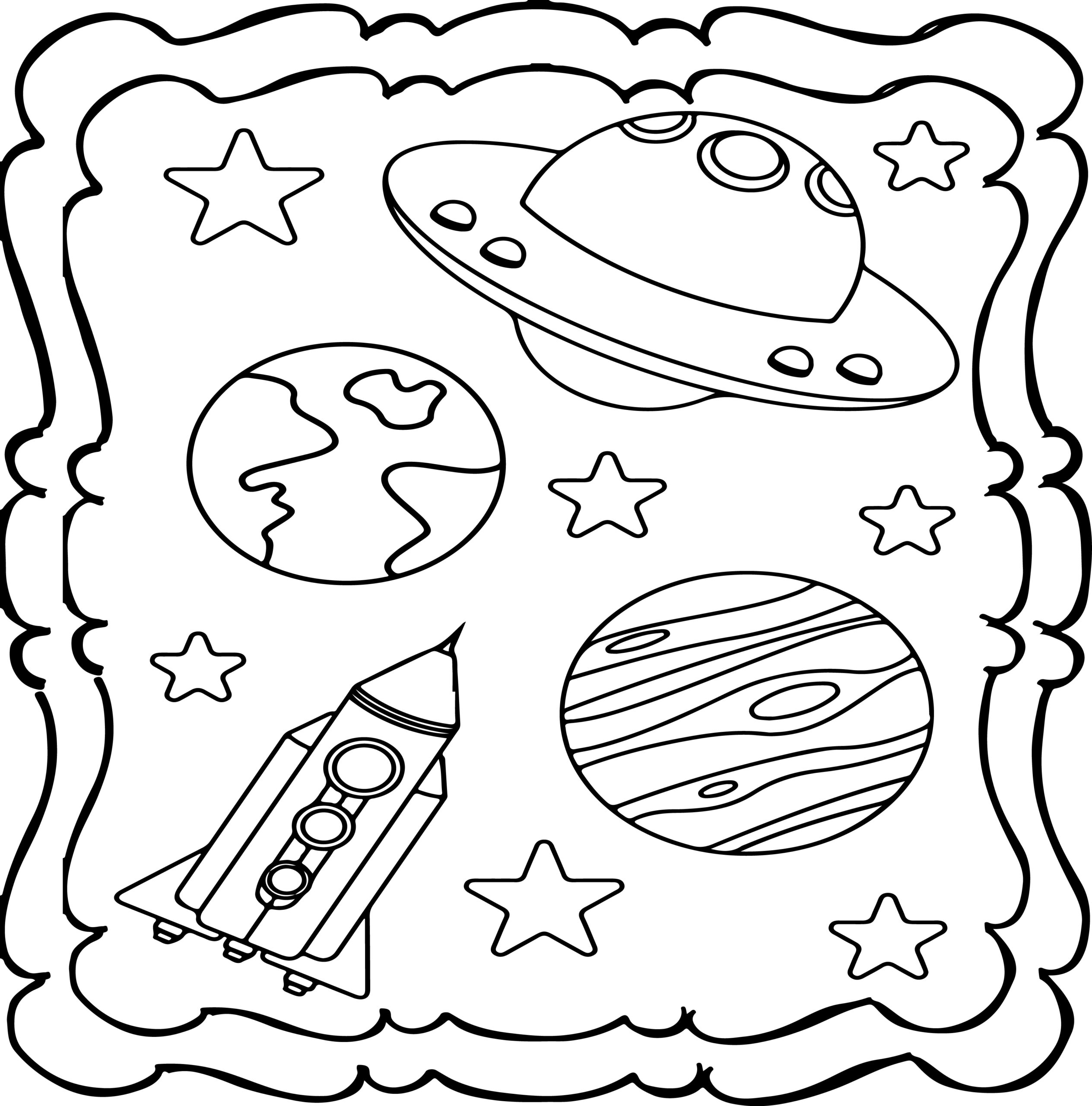 Space coloring book easy and fun skiing space book for kids made by teachers