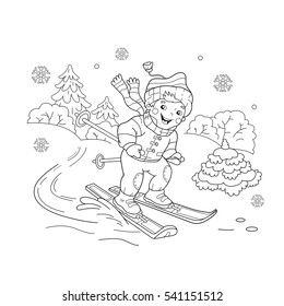 Hundred coloring page ski royalty