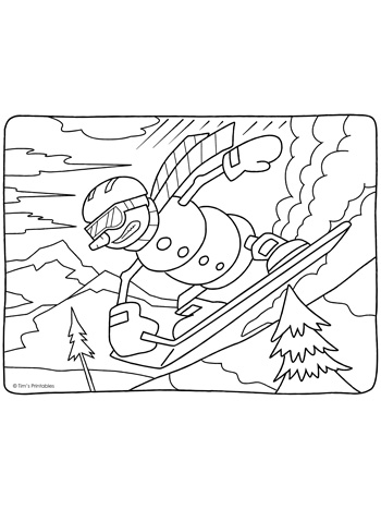 Winter coloring pages â tims printables