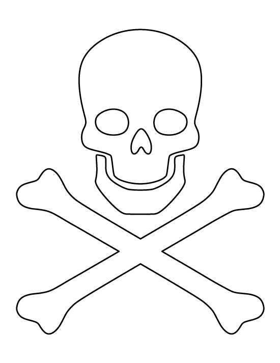 Printable skull and crossbones template skull and crossbones skull template pirate crafts