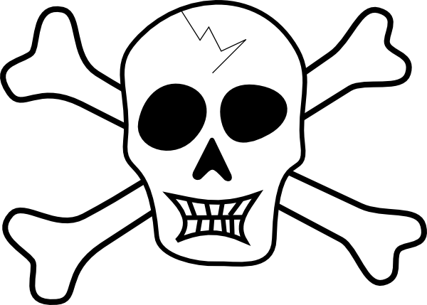 Pirate skull and crossbones clip art at