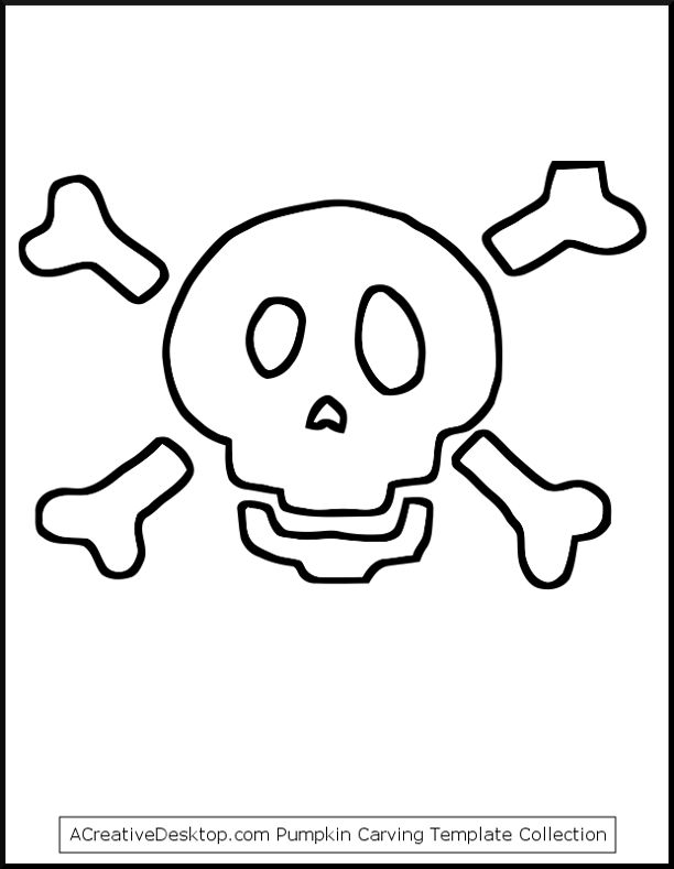 Free skull crossbones stencils and halloween skull templates skull template pirate template pumpkin carvings stencils