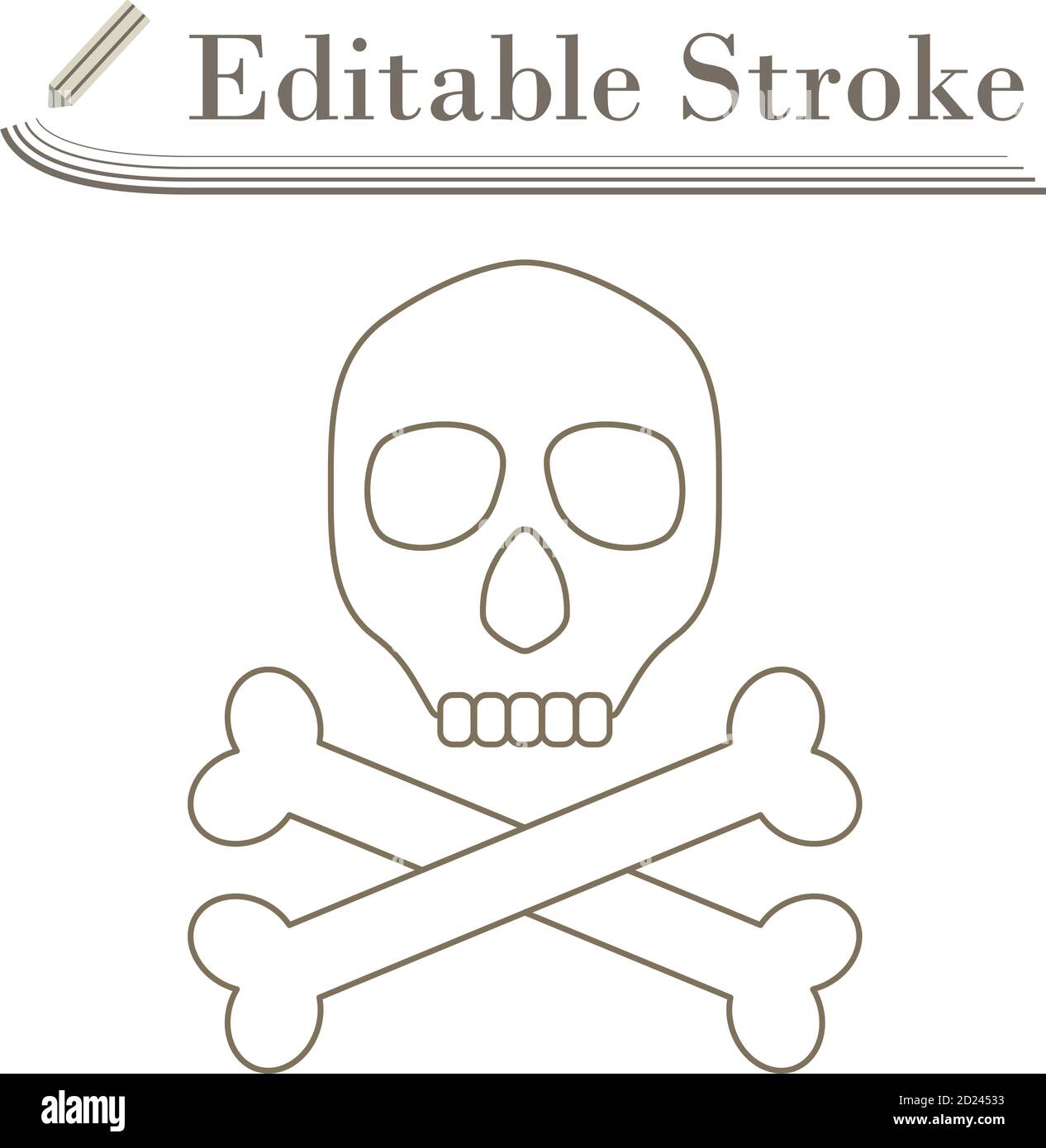 Simple icon vector skull crossbones cut out stock images pictures