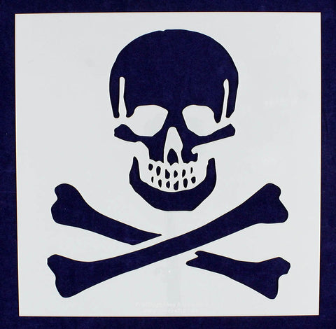 Large skull bones stencil mil x inches painting crafts te â quilting templates and more