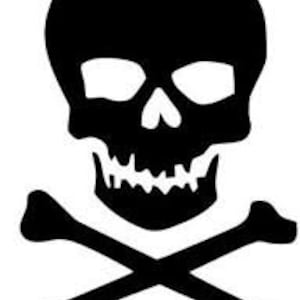 Cross bones stencil