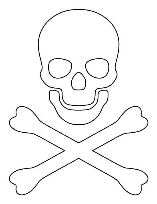 Printable crossbones template pirate crafts pirate theme pirate template