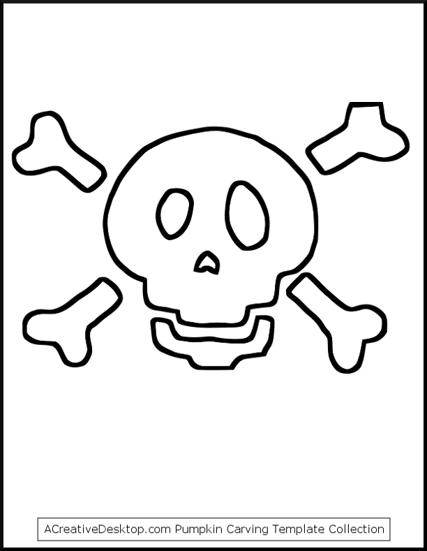 Free skull crossbones stencils and halloween skull templates skull template pirate template pumpkin carvings stencils